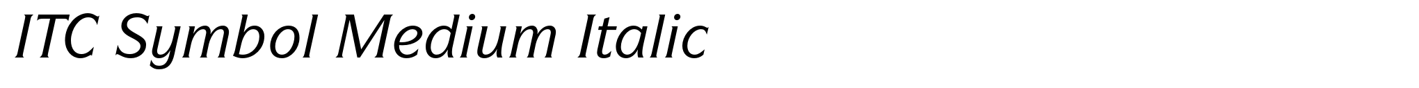 ITC Symbol Medium Italic image